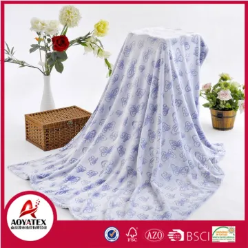 sleepwear picnic printing blanket double face digital print sherpa blanket
