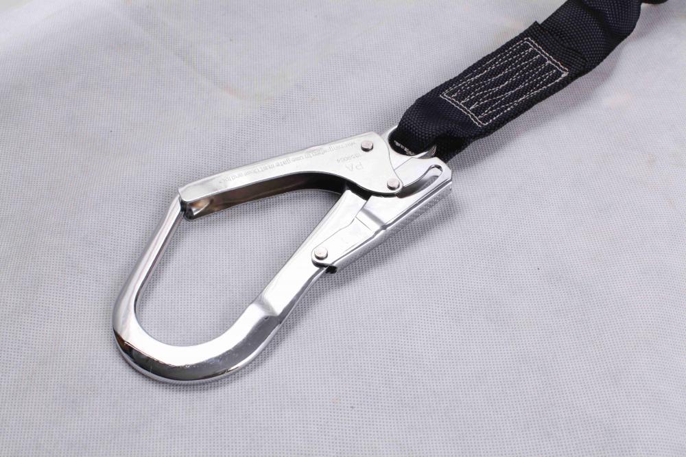 Energy absorber Lanyard with Two Big Safety Hooks and Single Mid Hook