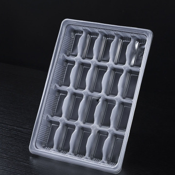 24 cell plastic dumpling blister insert tray.