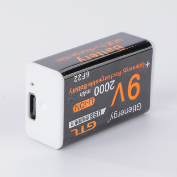9 Volt High-Performance Lithium Rechargeable Batteries 6LR61