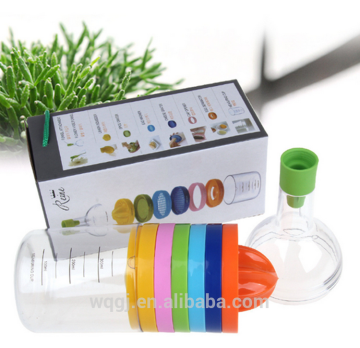 Professional Color Box Bottle 8-IN-1 Fruit Cutter Fruit Squeezer Fruit Chopper for Kitchen Tools