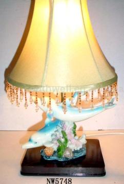 resin lamp with sea life statue