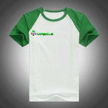 Polyester cottonT shirt,blank sublimation t shirt wholesale- Green