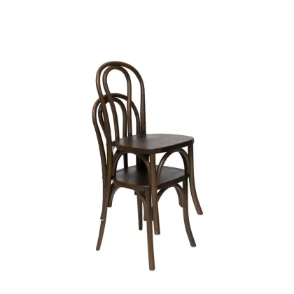 Customized Stacked Thonet Chairs for Outdoor Wedding Garden Ceremonies