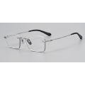 Titanium Half Rim Designer Rectangle Frame Glasses