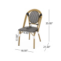 Outdoor PE Ratten and Aluminum French Bistro Chair