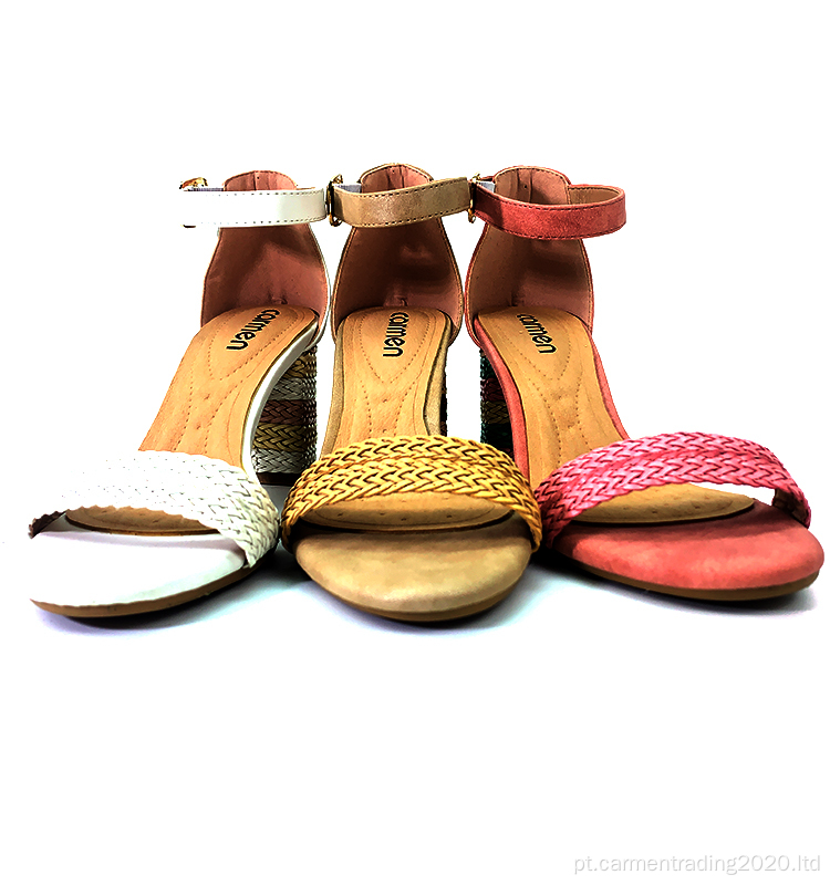 Sandálias coloridas personalizadas sapatos femininos de estilo romano