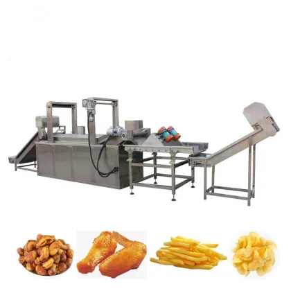 Automatic Belt Type Continuous Nuts Peanuts Frying Machine