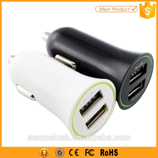 private label oem 2.1a output car charger dual usb