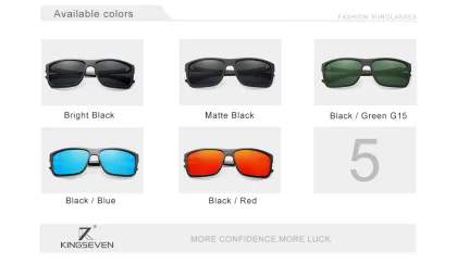 KINGSEVEN Men's TR90 Polarized Mirror Square Sunglasses - Gafas N730