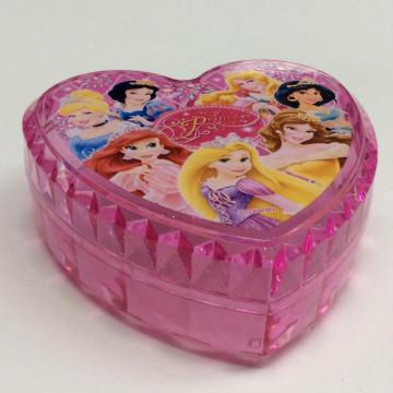 Caja de almacenamiento de plástico en forma de corazón de Disney