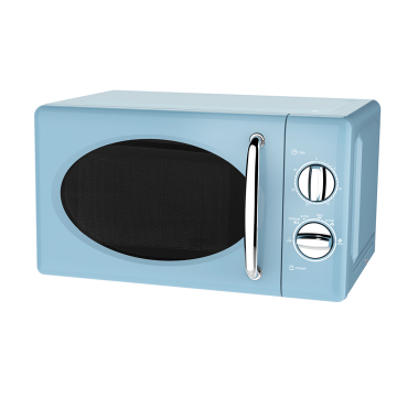 2022 Hot Sale Stainless Steel Microwave Oven with Door Handle Defrost Setting 20L Blue