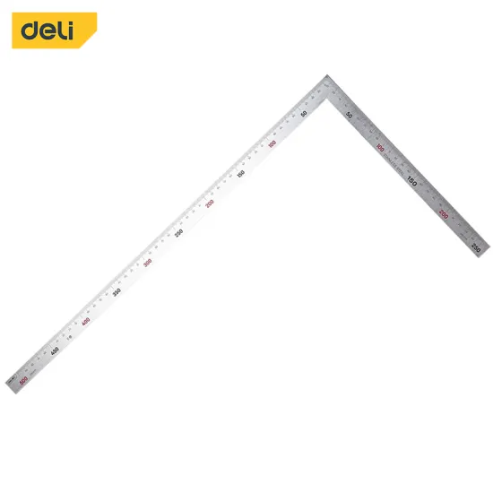 Deli Tools DL7150 250x500mm L Type Right Angle Ruler Stainless Steel Square Framing Square Ruler