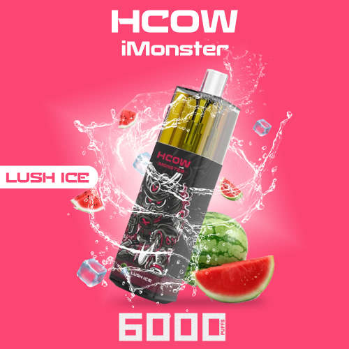 Hcow Imonster 6000puffs 충전식 일회용 vape