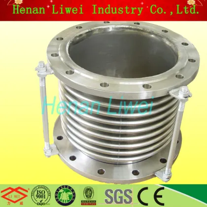 Stainless steel bellows pump connector with tie rods