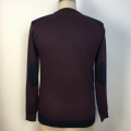 Men's Round Neck Dark Red Sweater