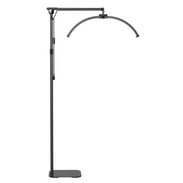 Adjustable Foldable Half Moon LED Floor Lamp for Salon Use