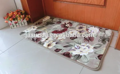 soft chinese classical pattern home decorative coral fleece bath mats