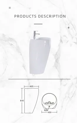 Vieany Brand OK-4249 Artisan Pedestal Basin - Bathroom Ceramic Wash Basin Set