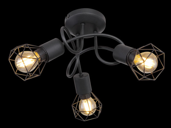 C112074 wire cage shade ceiling light (4)