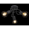 Wire cage shade ceiling light LED light bulb