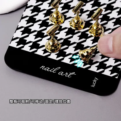 Magnetic Checkerboard Nail Display Stand