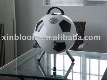 football shape charcoal bbq