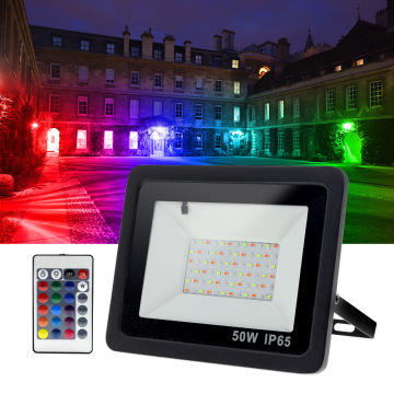 50W RGB Outdoor Flood Light AC220V Waterproof Garden Lighting