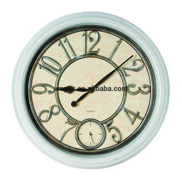 Modern simple household white plastic wall clock with cheap price