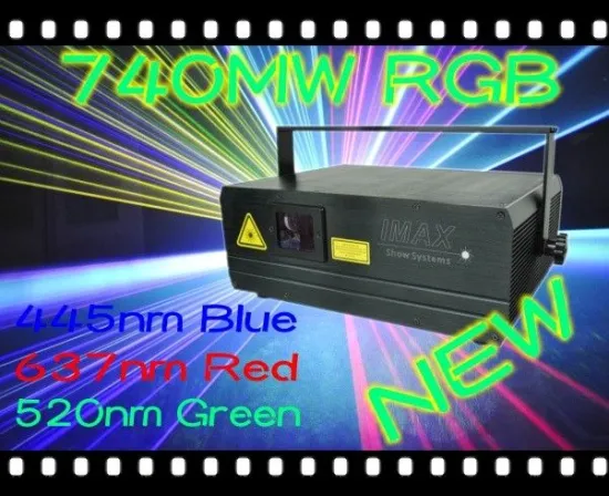 520nm Green 740mw Rgb Laser Stage Light With Full Color For Party Show