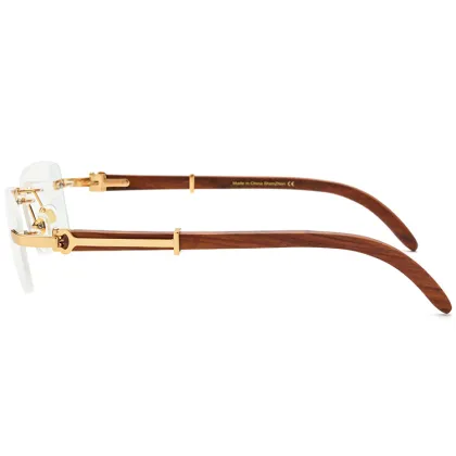 Rimless Mahogany Optical Glasses