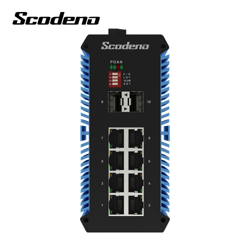 Unmanaged 2SFP+8RJ45 Ports Switch Optical Media Converter