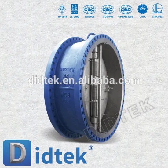 Didtek Dual Plate ASME B 16.5 Flange Wafer Check Valve