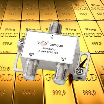 5-1000MHz 2 Way Cable TV Splitter with low insertion loss