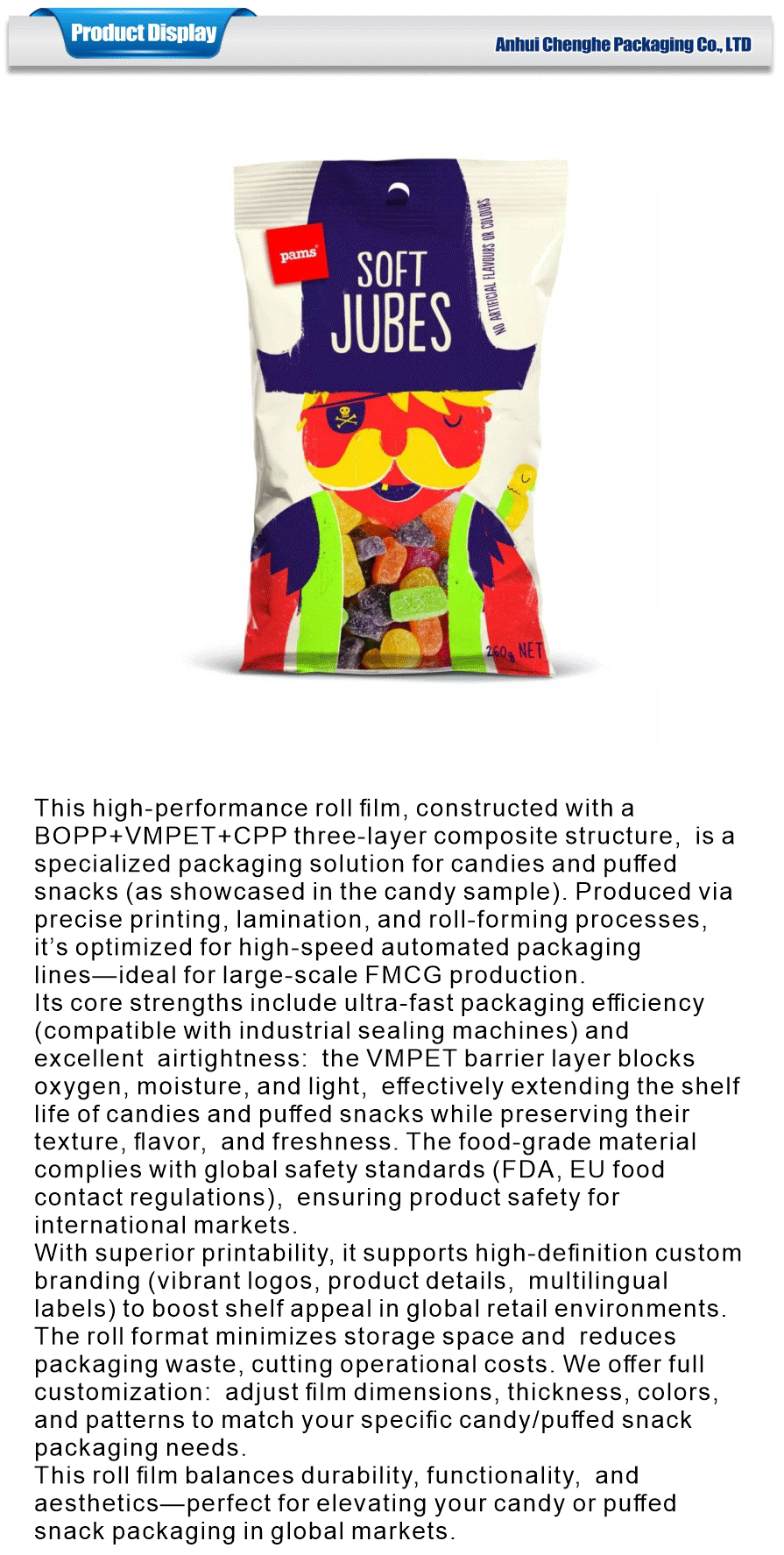 biodegradable candy wrap film