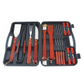 18pcs BBQ tools set in plastic case