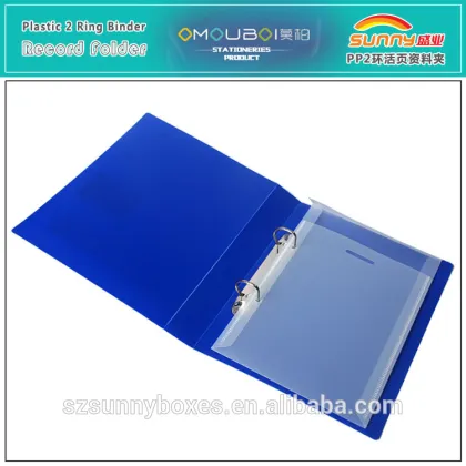 A5 Eco-friendly Hard PP Pocket 2 Ring Medical Record Folder