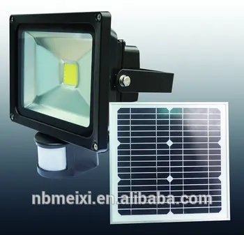 2016 hot selling 30watt sensor flood light with the solar panel super bright and popular