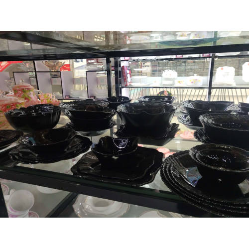 Home Kitchenware Black Opal Glass Bowls