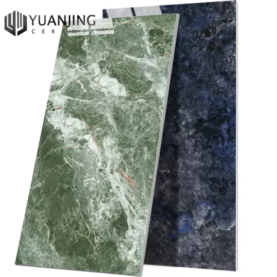 Royal Jade Dark Brown Marble Look Porcelain Floor and Wall Tiles with Heat Insulation - Foshan Ceramic Green Color