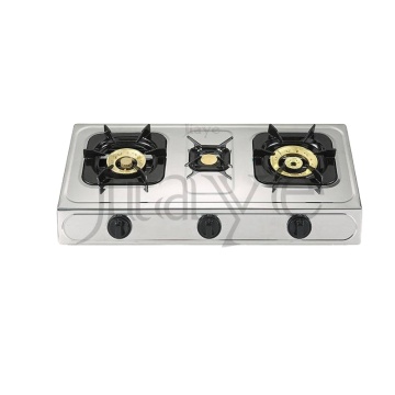 High Quality 3 Burner Stainless Steel Gas Stove for Kitchen Tops