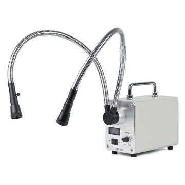 Amzinst OFL-L20PR 20W LED Fiber Optic Mikroskop Sumber Cahaya dengan Indikator Kecerahan LCD