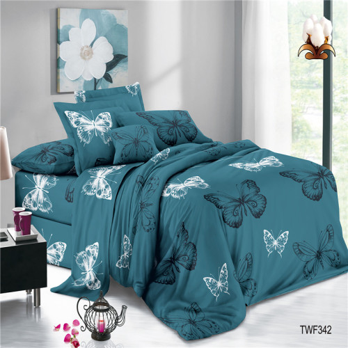 Digital Printed Polyester Plain Voile Fabric Bedding Sets