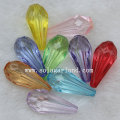 12 * 25MM Großhandel Acryl Kristall Facted Teardrop Perlen