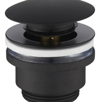 ND517-MB Screw Clic Clac Bathroom Basin Pop Up Waste Matt Black