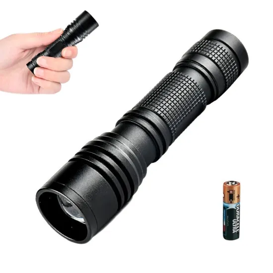 AA Battery Super Bright Metal LED Flashlight: Compact, Powerful, and Portable Torch Light