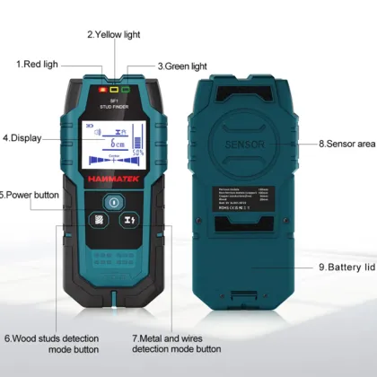 HANMATEK LCD HD Wood Stud Finder: Metal and Live Cable Detection