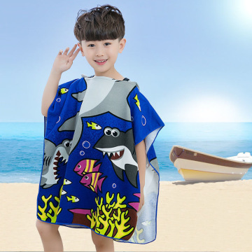 Kids Microfiber Surf Poncho Beach Swmming Cople