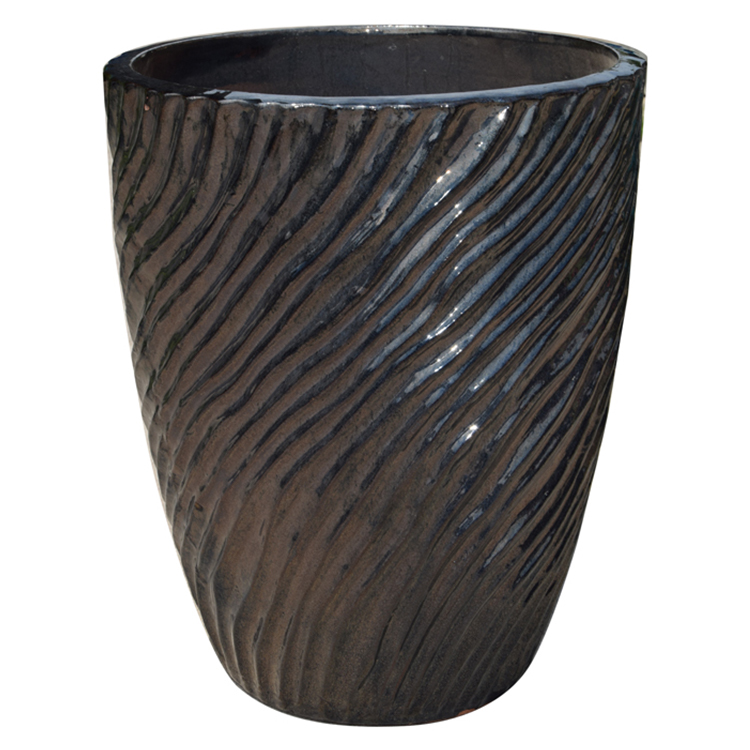 New Style Frost Resistant Ceramic Pot Decoration Orchid Flower Tall Twist Outdoor Bonsai Pot Outdoor Garden Pot6
