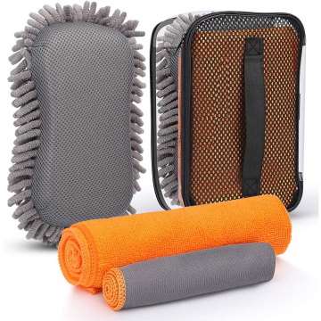 Auto Detailing Cleaning Kit: Soft Microfiber Cloths and Tools Set